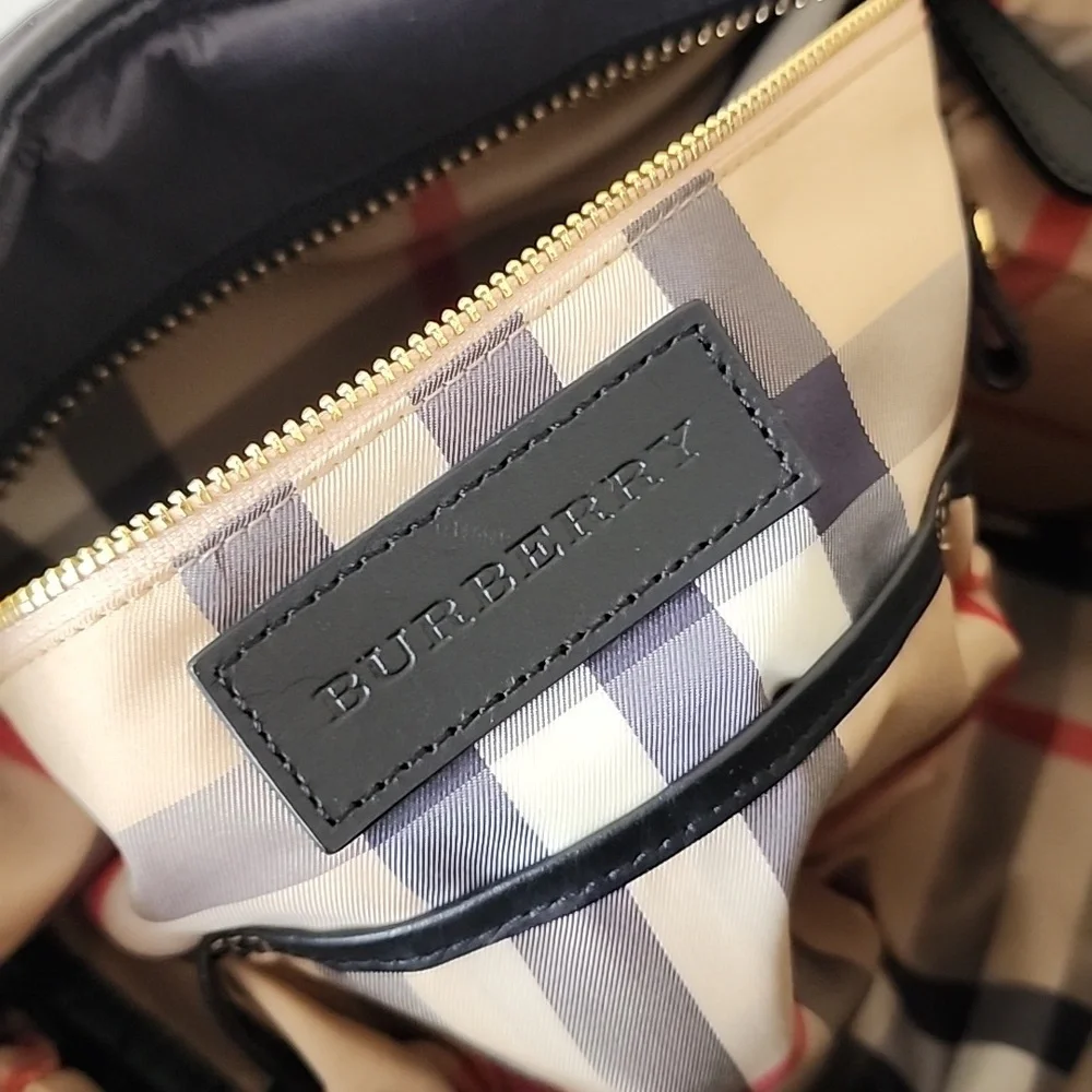 BURBERRY Olympia Baby Diaper Bag Travel Duffle Tote Plaid Nova Check Unisex - Picture 6 of 16